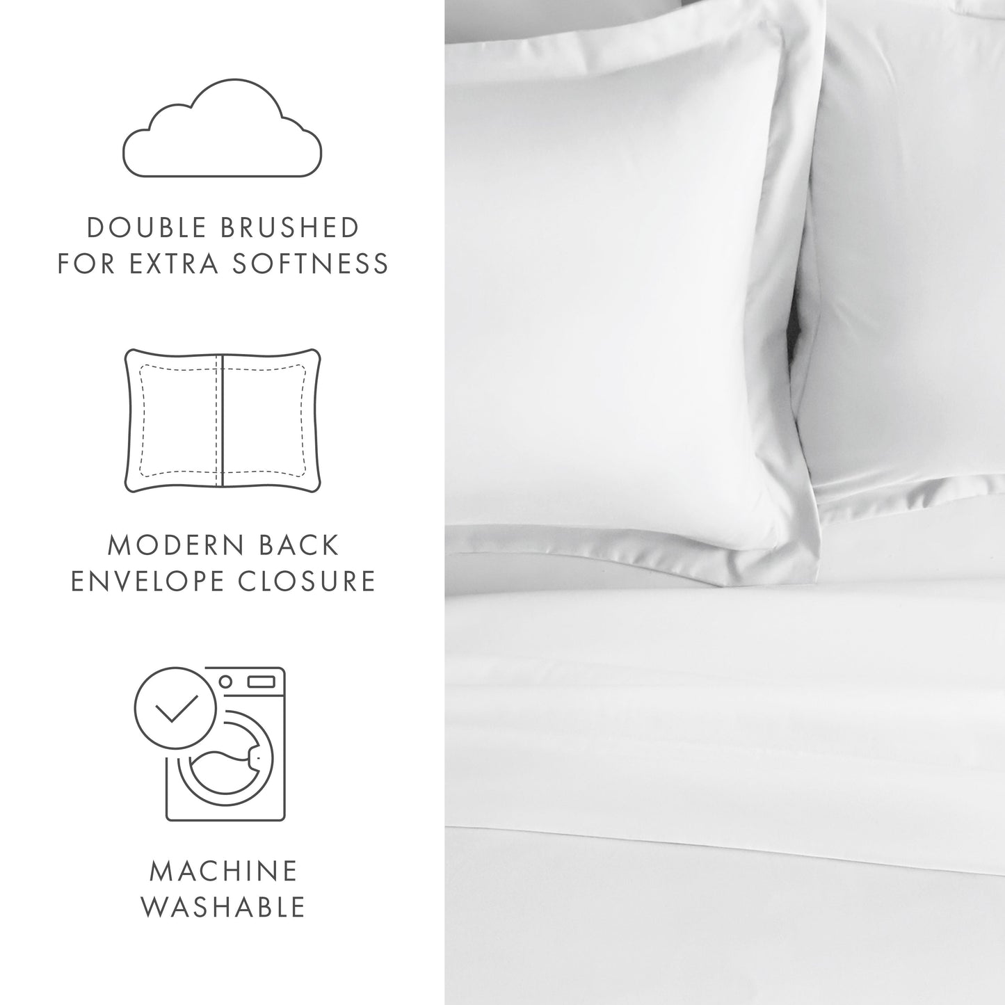 Pillow Shams 2-Pack Microfiber Ultra Soft Bedding