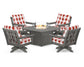 POLYWOOD  Vineyard 5-Piece Deep Seating Swivel Conversation Set with Fire Pit Table                                                      FREE SHIPPING