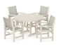 Polywood - Coastal 5-Piece Round Farmhouse Dining Set - FREE SHIPPING
