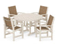 Polywood - Coastal 5-Piece Round Farmhouse Dining Set - FREE SHIPPING