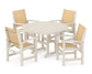 Polywood - Coastal 5-Piece Round Farmhouse Dining Set - FREE SHIPPING