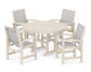 Polywood - Coastal 5-Piece Round Farmhouse Dining Set - FREE SHIPPING