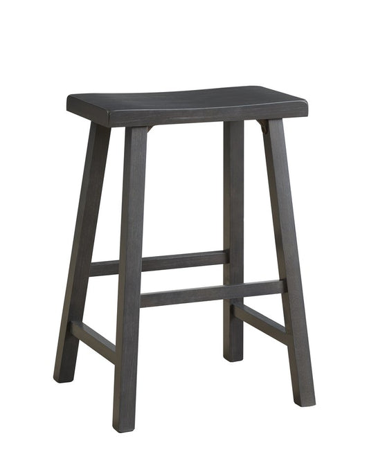 Dining Essentials- Saddle Seat in Heather Gray Stool (Set of 2)