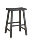 Dining Essentials- Saddle Seat in Heather Gray Stool (Set of 2)