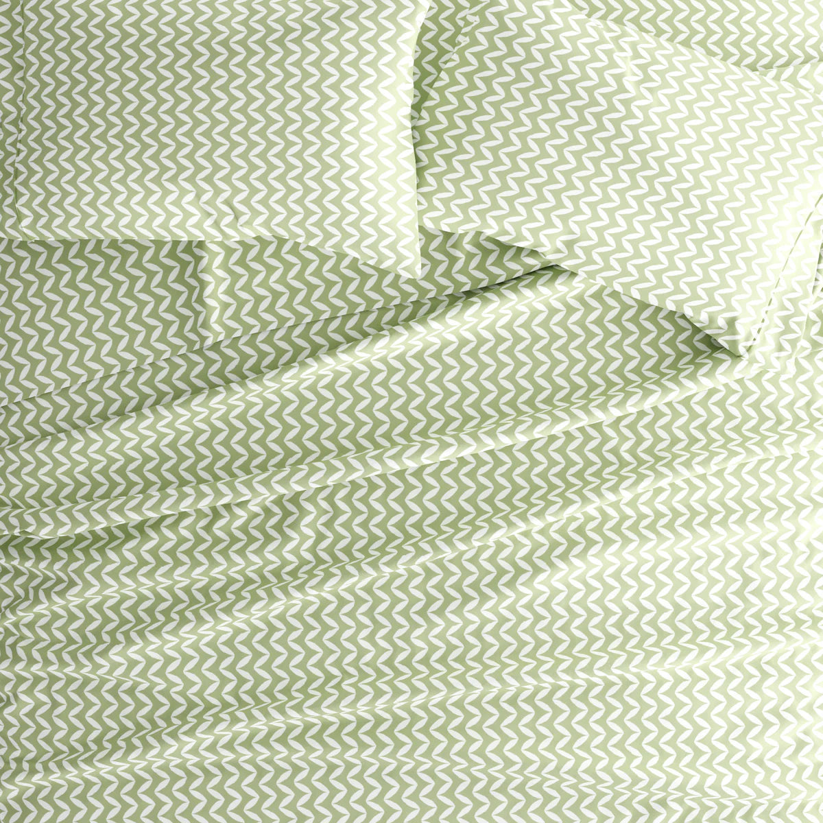 Puffed Chevron 4-Piece Patterned Sheet Set