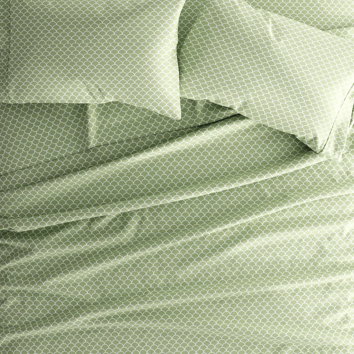 Scallops 4-Piece Patterned Sheet Set