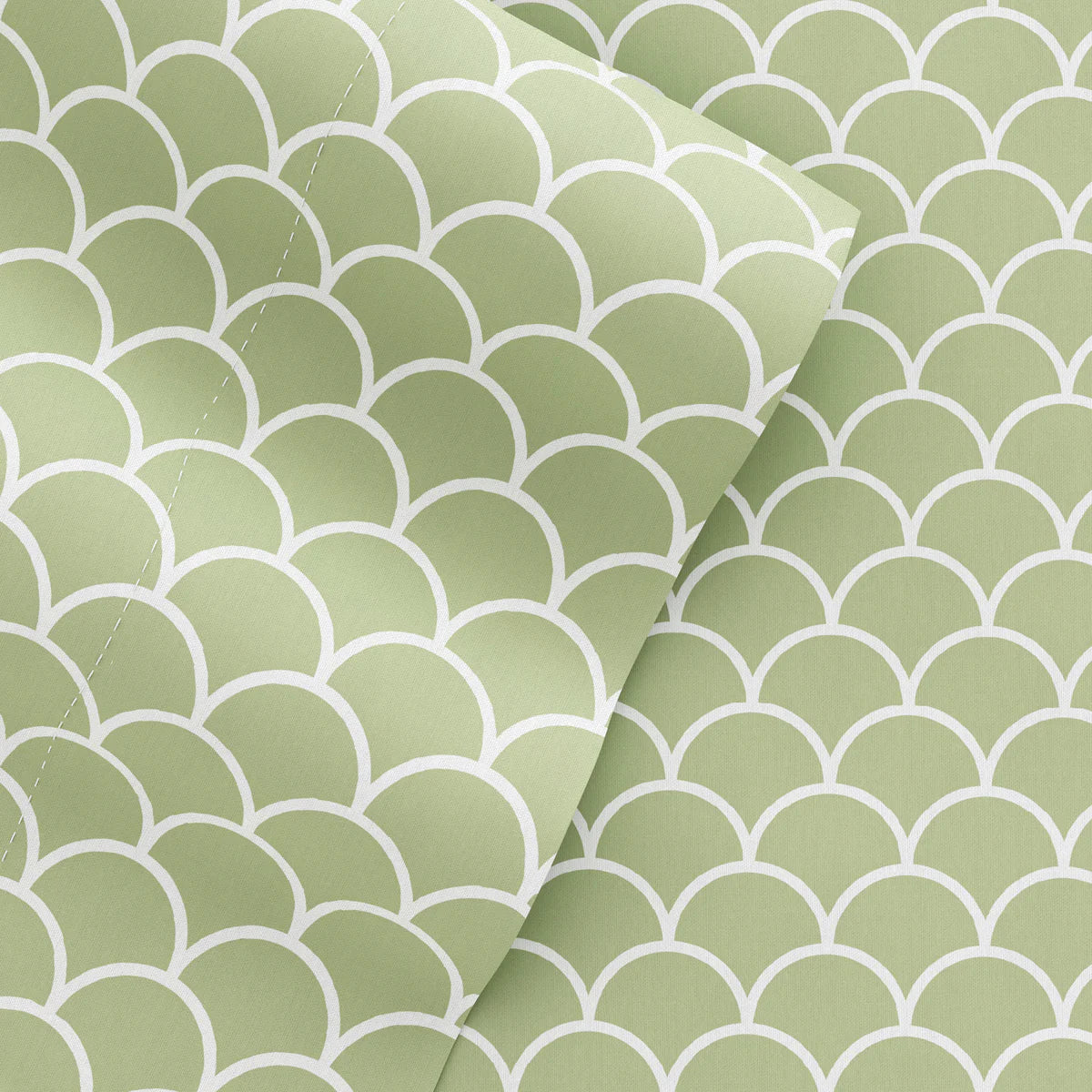 Scallops 4-Piece Patterned Sheet Set