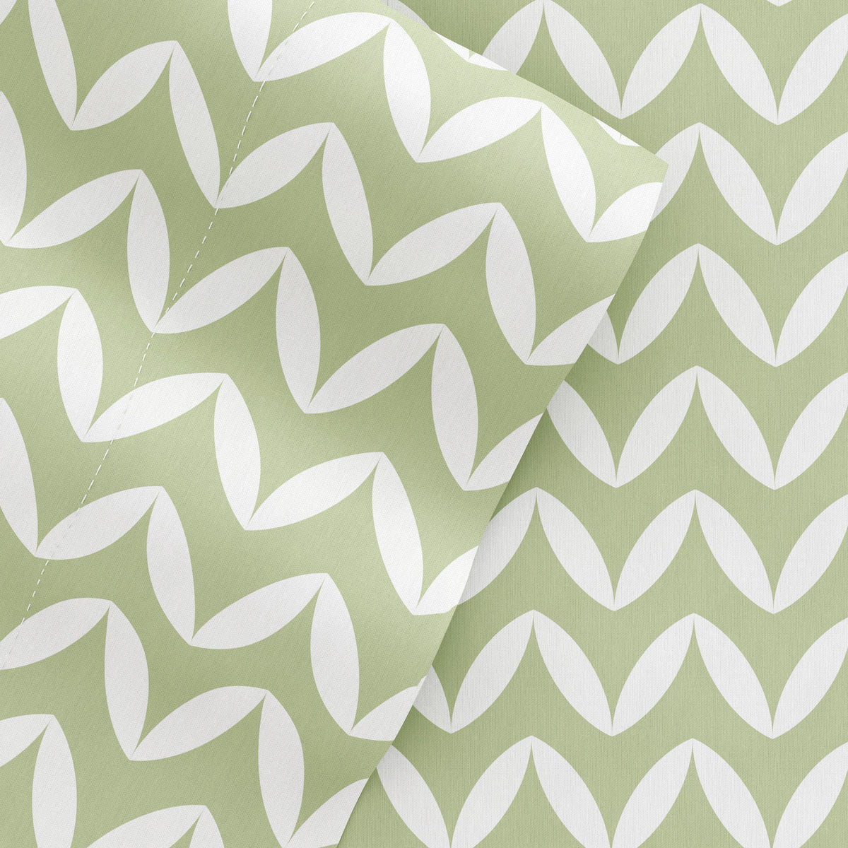 Puffed Chevron 4-Piece Patterned Sheet Set