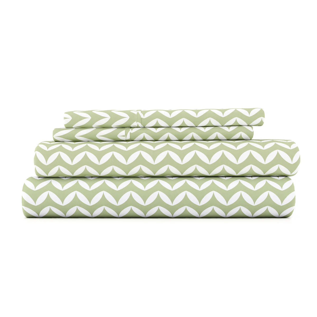 Puffed Chevron 4-Piece Patterned Sheet Set