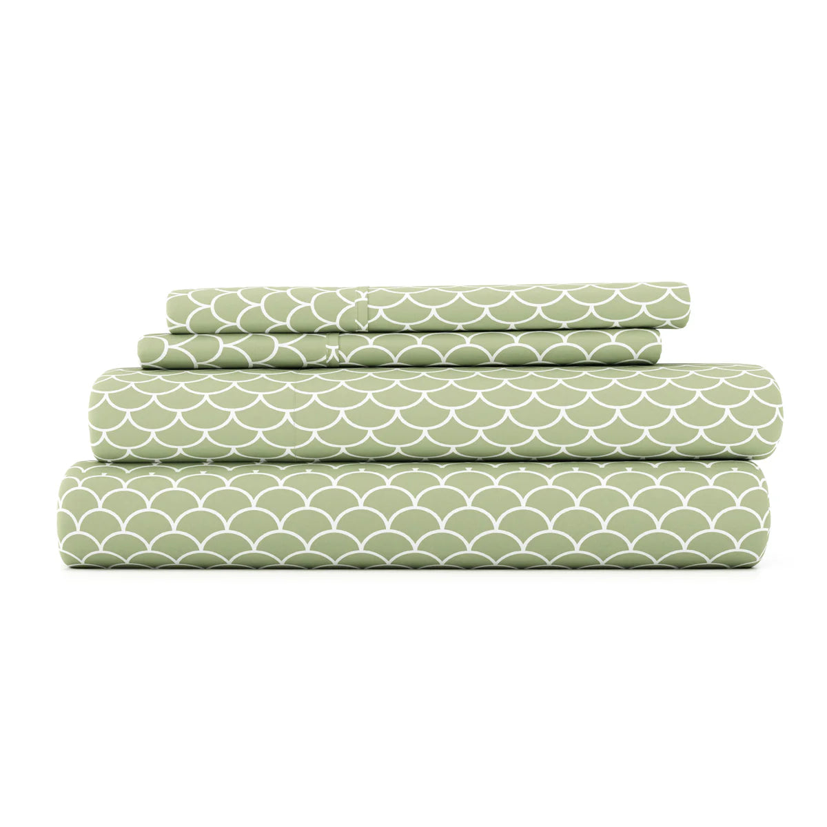 Scallops 4-Piece Patterned Sheet Set