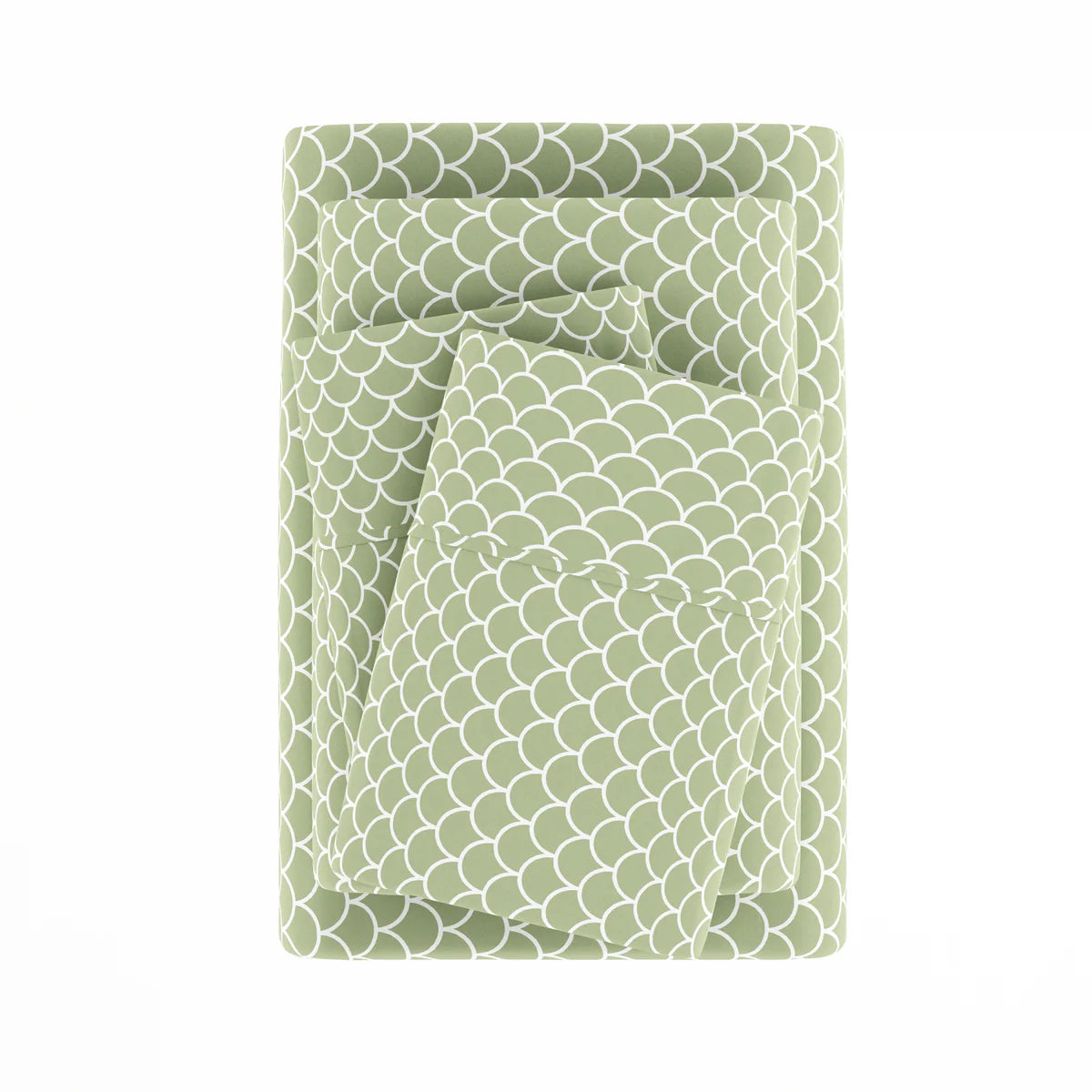 Scallops 4-Piece Patterned Sheet Set
