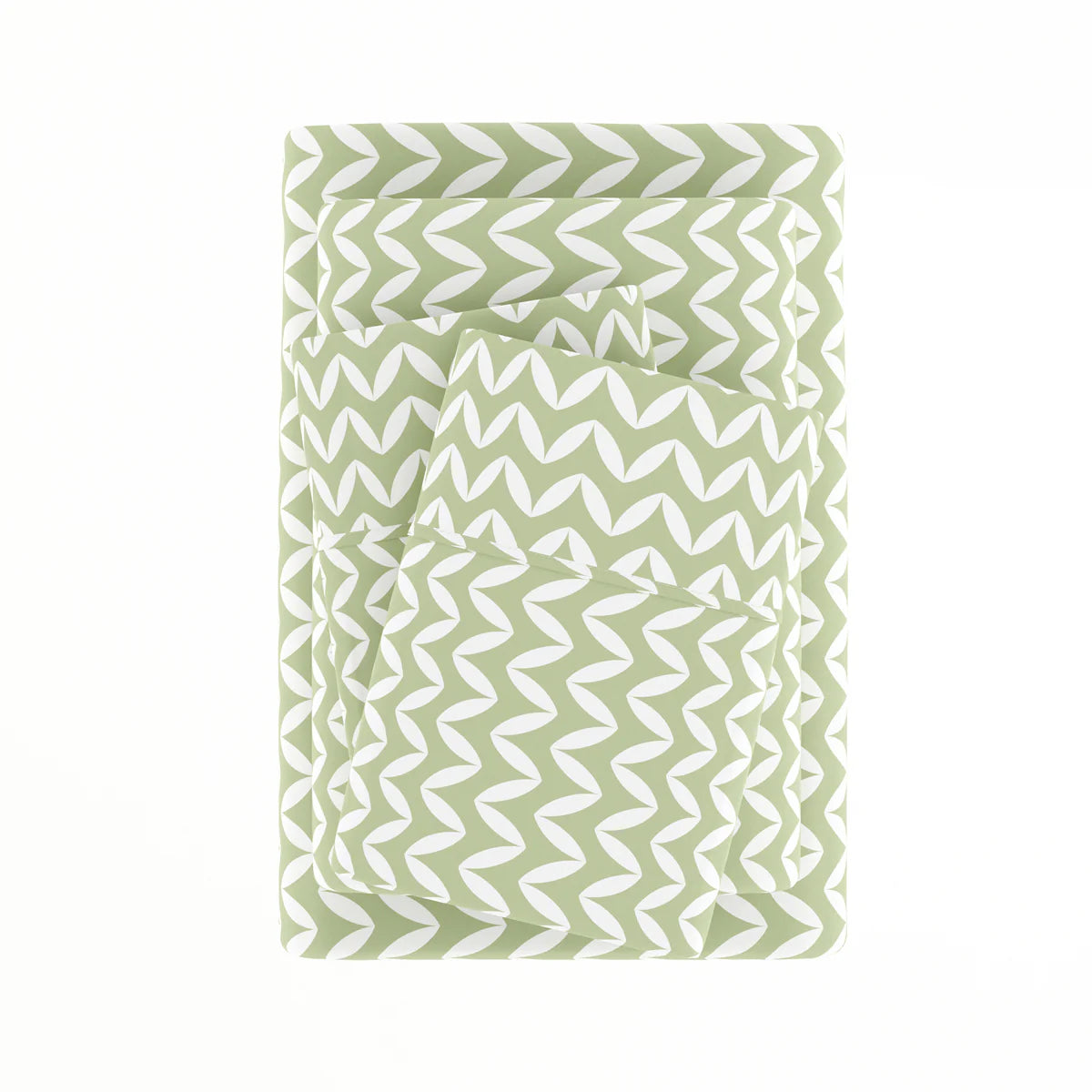 Puffed Chevron 4-Piece Patterned Sheet Set