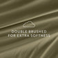 6-Piece Double Brushed Solid Sheet Set