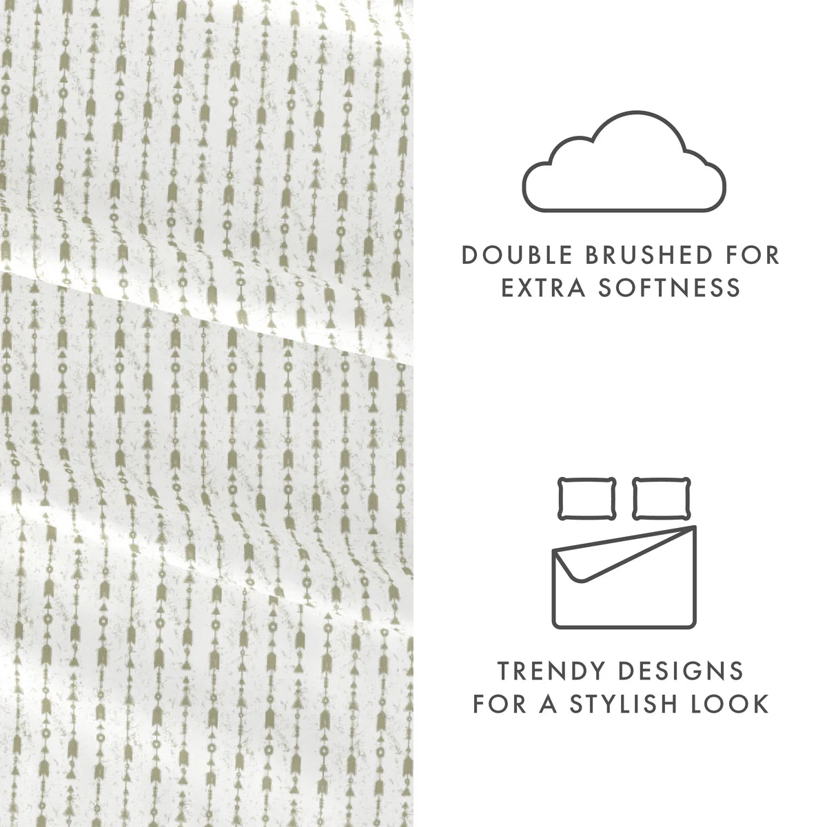 Beaded Arrows 4-Piece Patterned Sheet Set