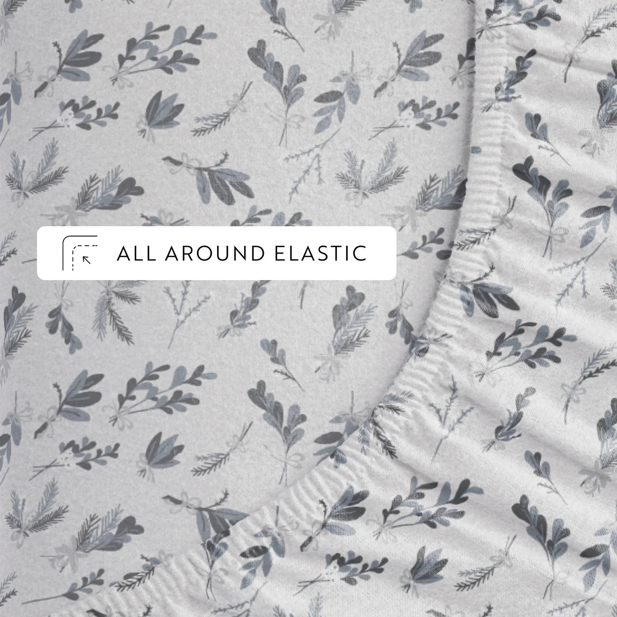 Botanical 4-Piece 100% Cotton Flannel Sheet Set