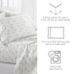 Tossed Foliage 4-Piece Patterned Sheet Set