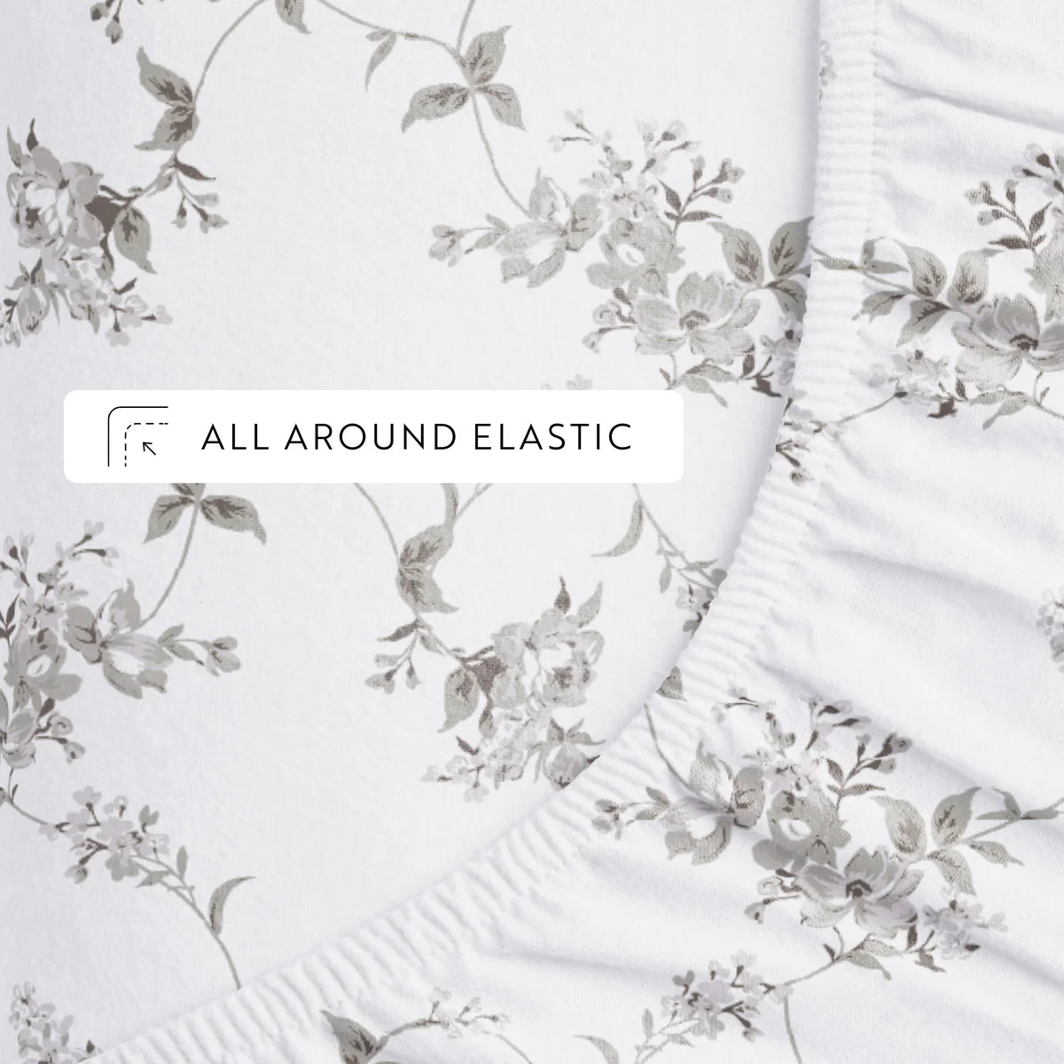Sylvan Rose 4-Piece 100% Cotton Flannel Sheet Set