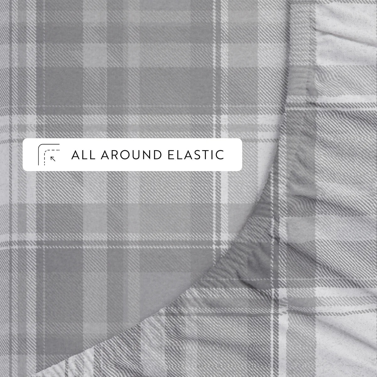 Plaid 4-Piece 100% Cotton Flannel Sheet Set