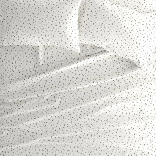 Spotted Leaves 4-Piece Patterned Sheet Set