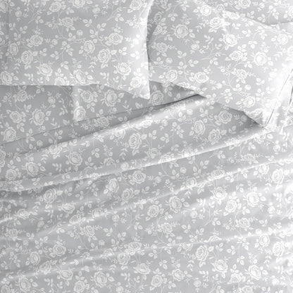 Rose 4-Piece Patterned Sheet Set