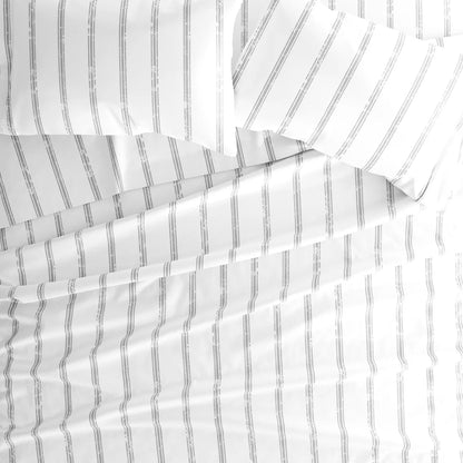 Distressed Line 4-Piece Patterned Sheet Set
