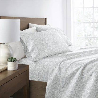 Distressed Vine 4-Piece Patterned Sheet Set