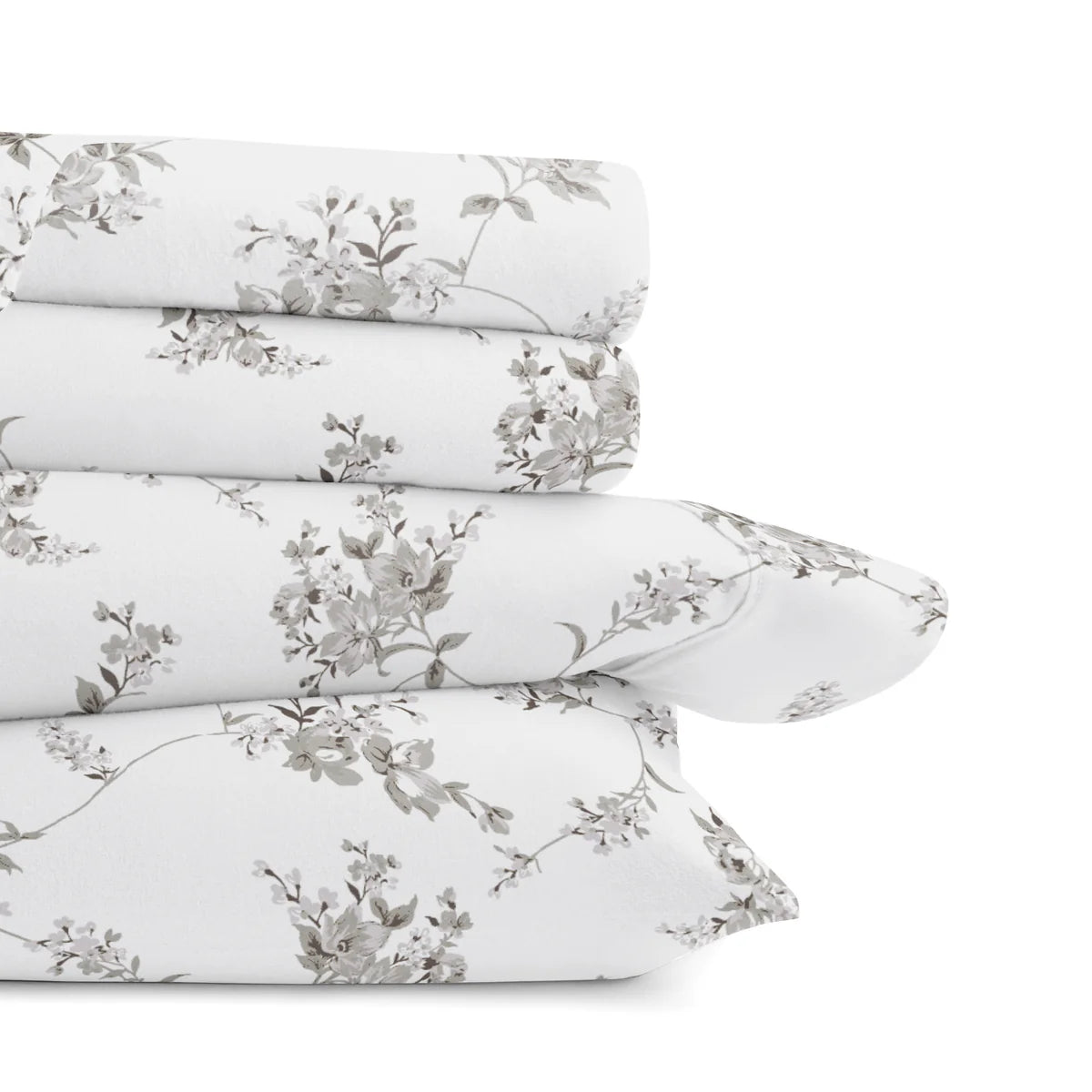Sylvan Rose 4-Piece 100% Cotton Flannel Sheet Set