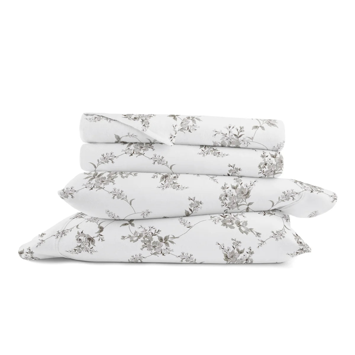 Sylvan Rose 4-Piece 100% Cotton Flannel Sheet Set
