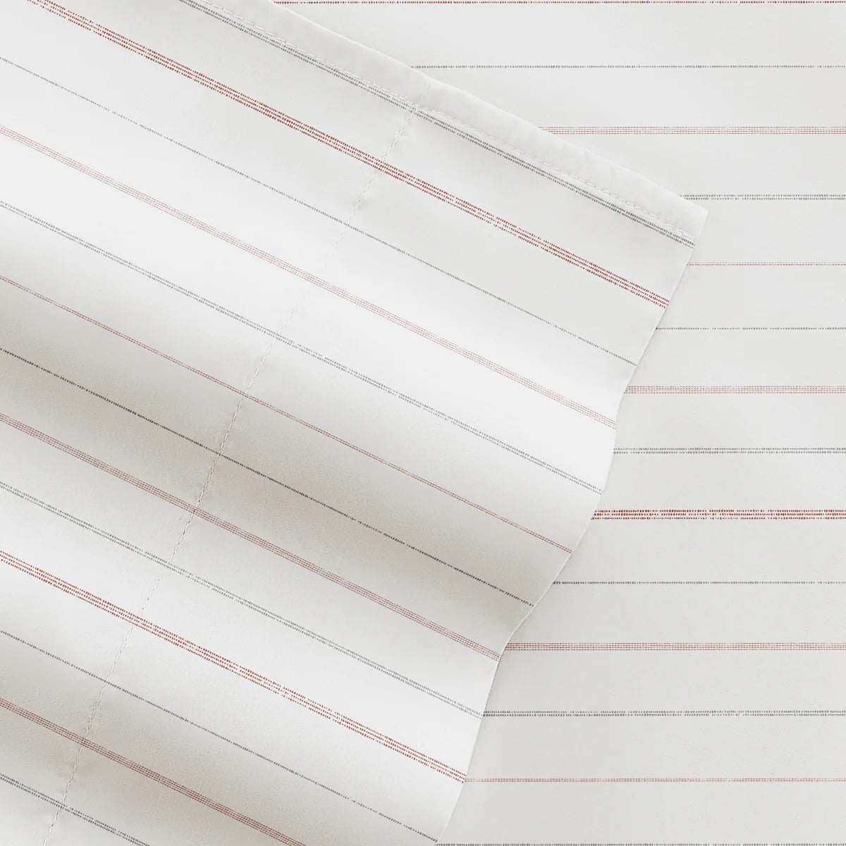 Soft Stitch Stripe 4-Piece Patterned Sheet Set