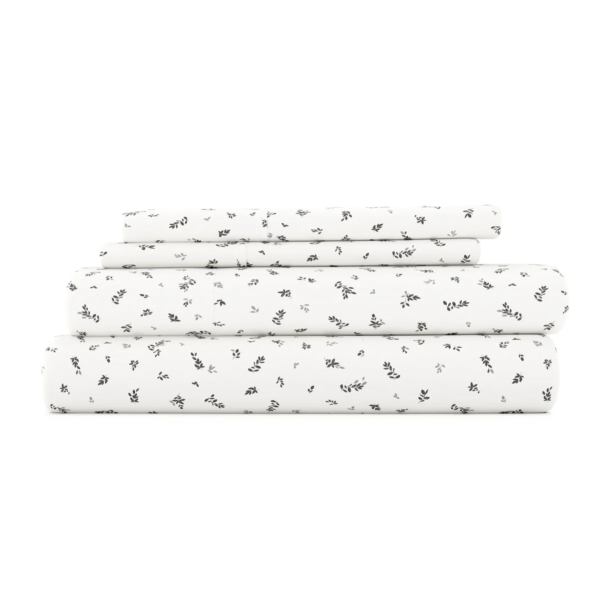 Spotted Leaves 4-Piece Patterned Sheet Set