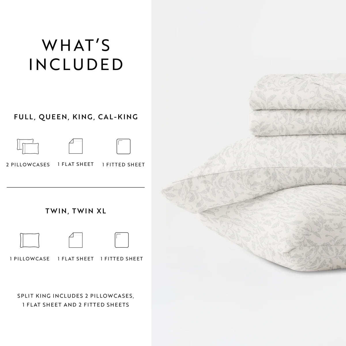 Vines 100% Cotton Long Staple Sheet Set