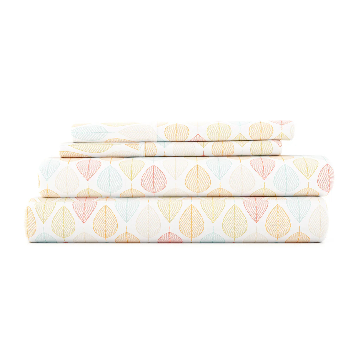 Fall Foliage 4-Piece Patterned Sheet Set