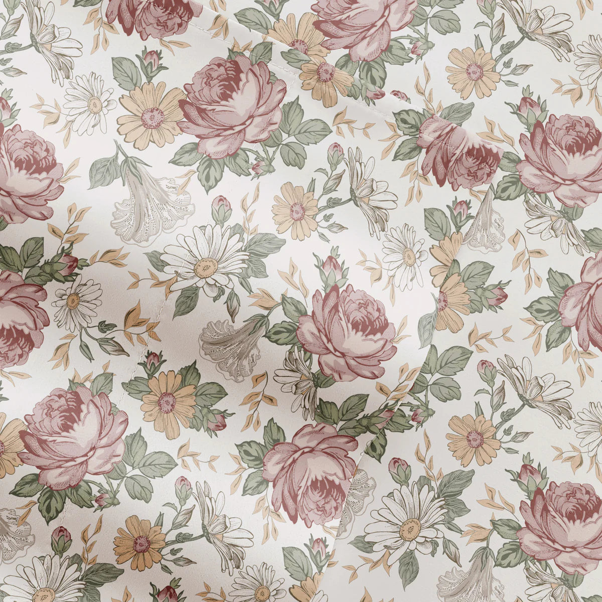 Blooming Floral 4-Piece Patterned Sheet Set