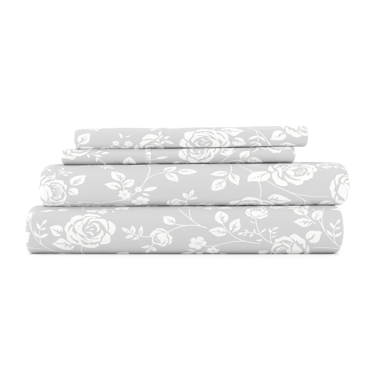 Rose 4-Piece Patterned Sheet Set