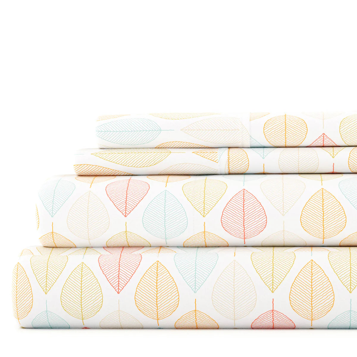 Fall Foliage 4-Piece Patterned Sheet Set