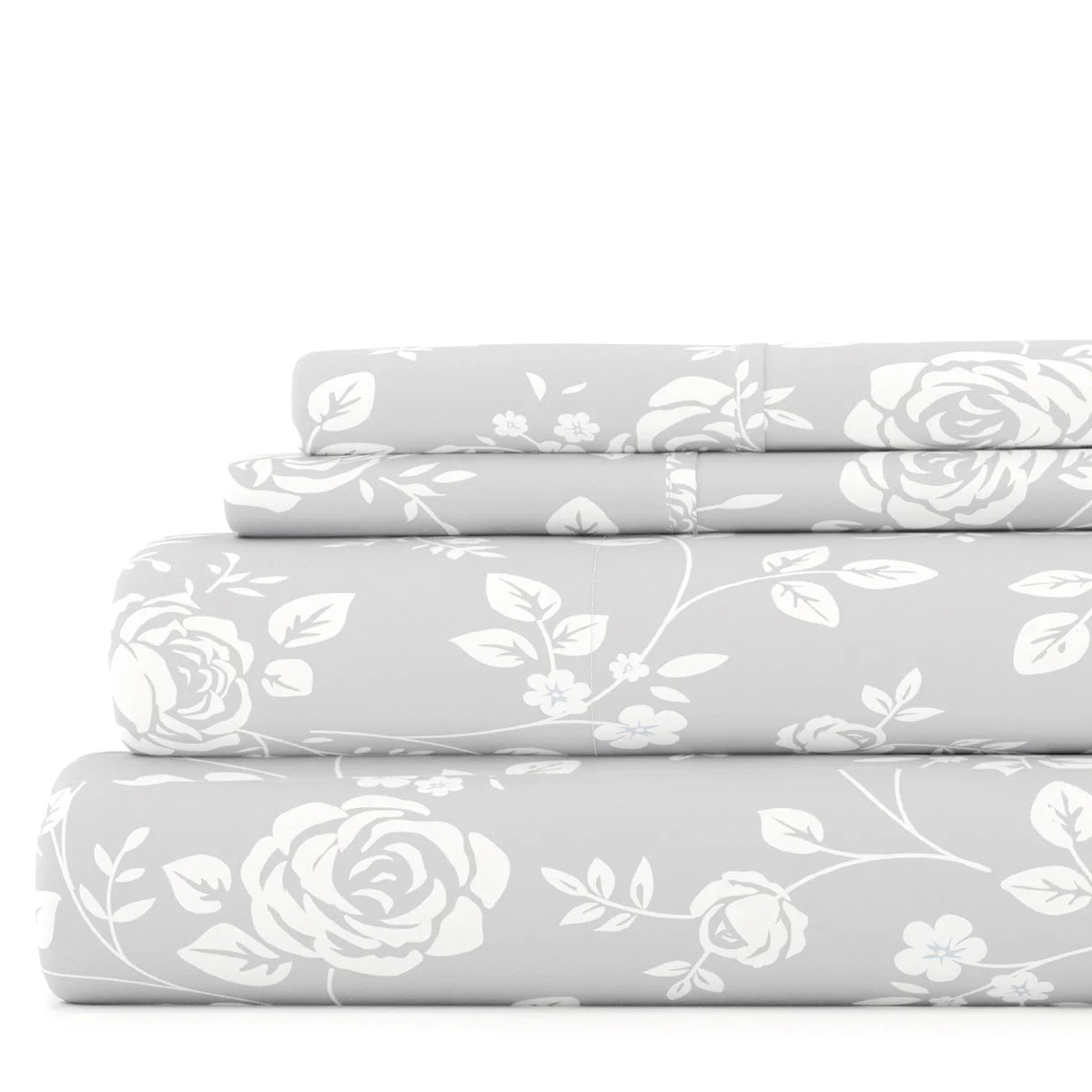 Rose 4-Piece Patterned Sheet Set