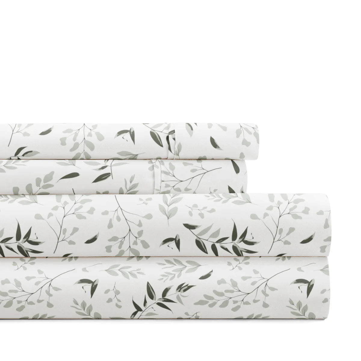 Tossed Foliage 4-Piece Patterned Sheet Set