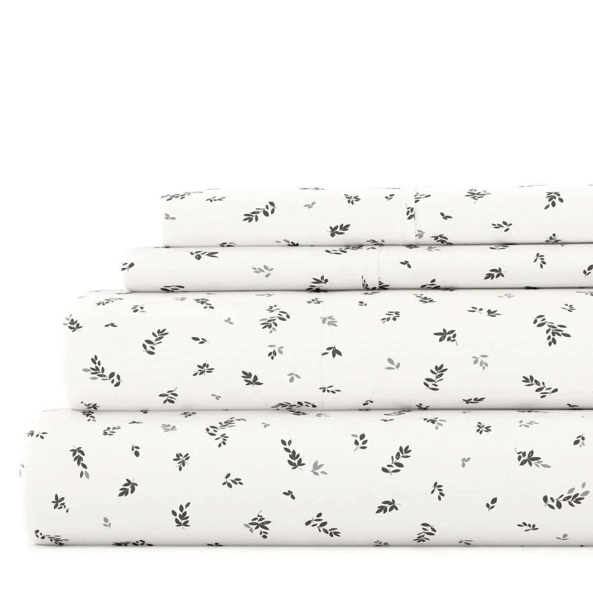 Spotted Leaves 4-Piece Patterned Sheet Set