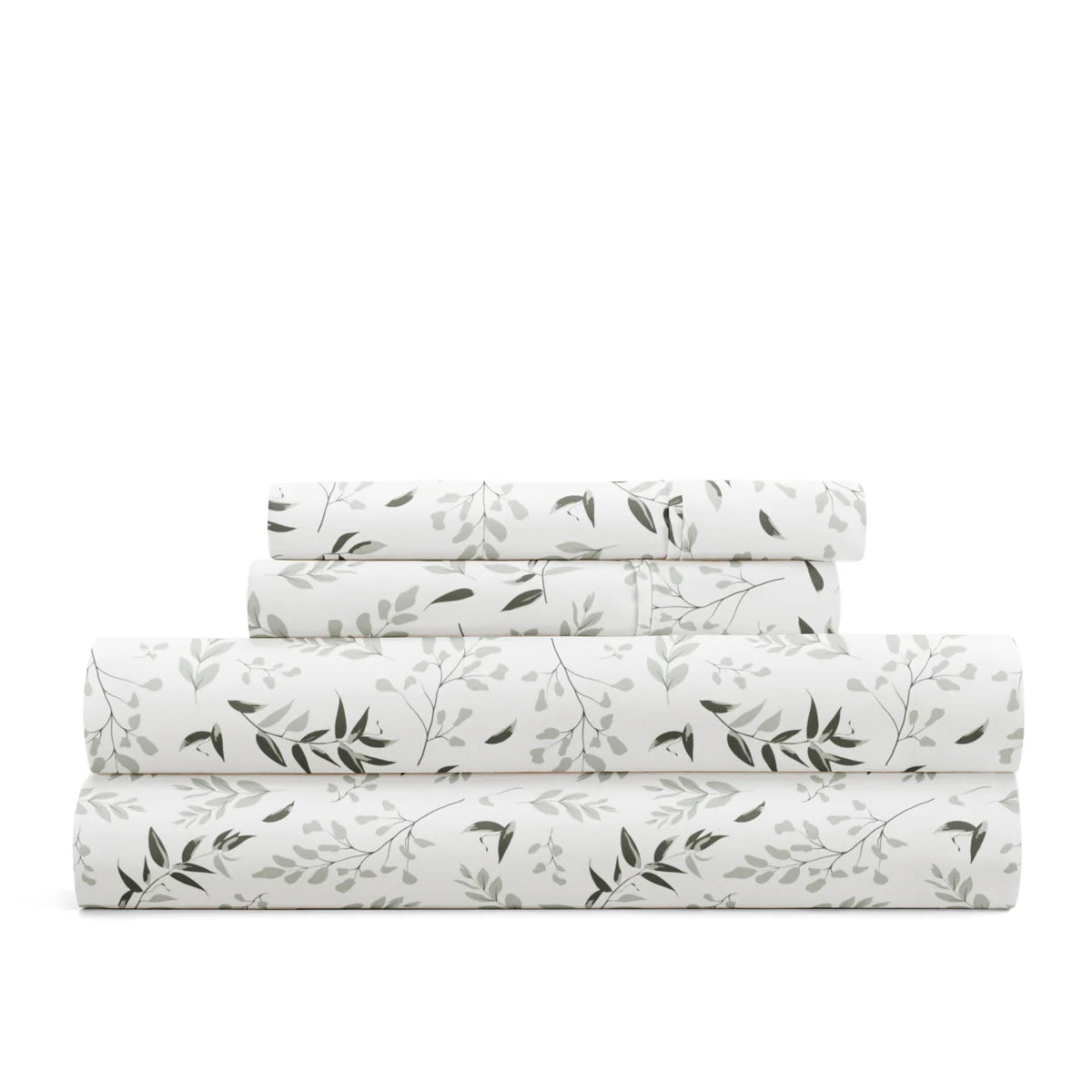 Tossed Foliage 4-Piece Patterned Sheet Set