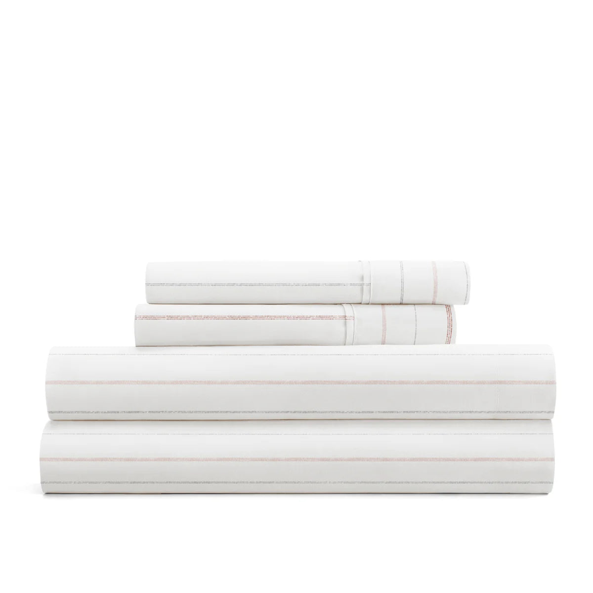 Soft Stitch Stripe 4-Piece Patterned Sheet Set