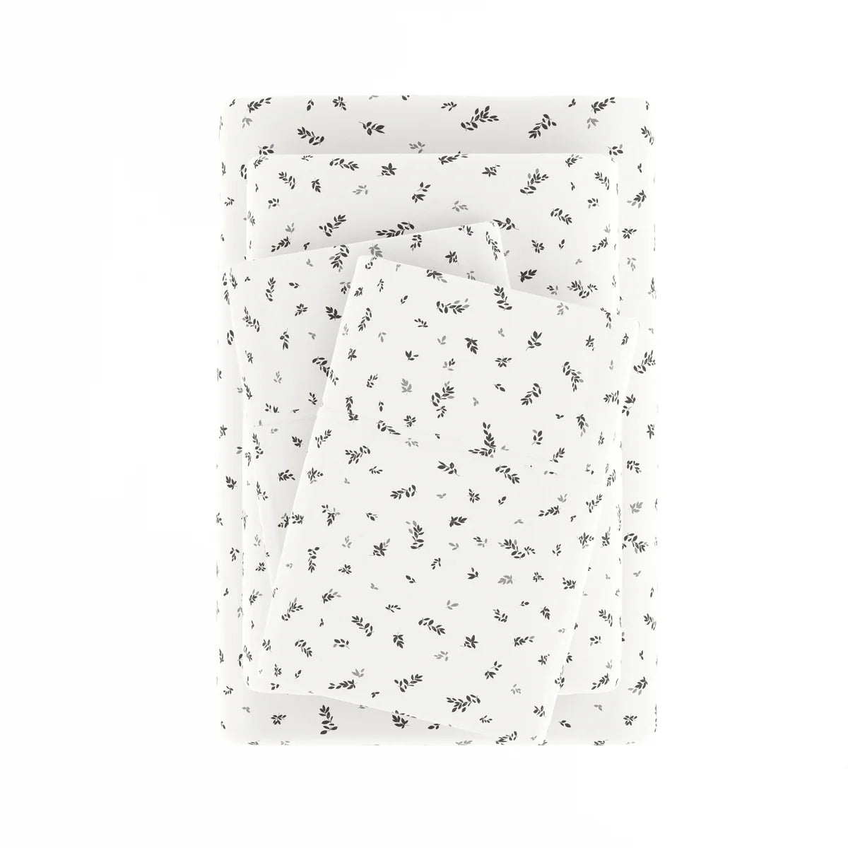 Spotted Leaves 4-Piece Patterned Sheet Set