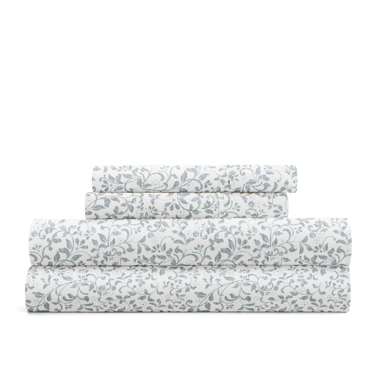 Distressed Vine 4-Piece Patterned Sheet Set