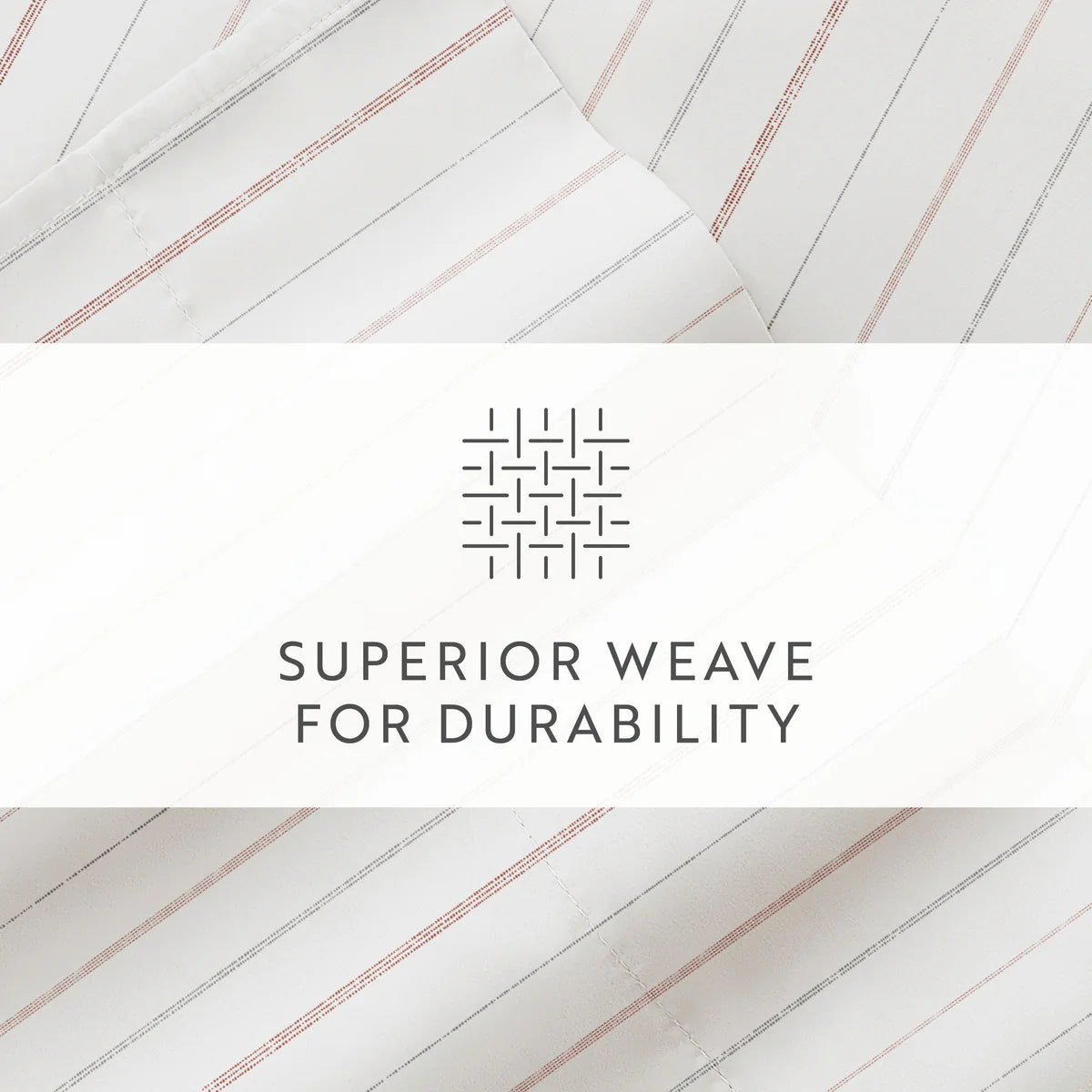 Soft Stitch Stripe 4-Piece Patterned Sheet Set