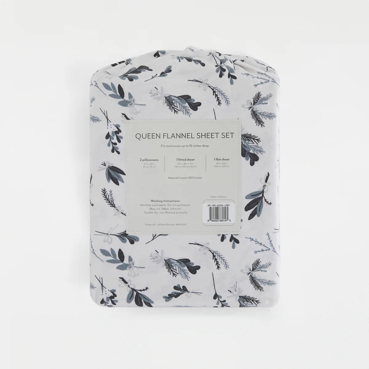 Woven 4-Piece 100% Cotton Flannel Sheet Set