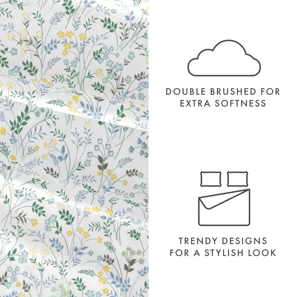 Wildflower 4-Piece Patterned Sheet Set