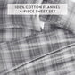 Plaid 4-Piece 100% Cotton Flannel Sheet Set