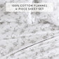 Sylvan Rose 4-Piece 100% Cotton Flannel Sheet Set