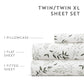 Tossed Foliage 4-Piece Patterned Sheet Set