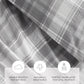 Plaid 4-Piece 100% Cotton Flannel Sheet Set