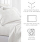 Soft Stitch Stripe 4-Piece Patterned Sheet Set